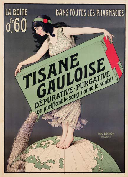 Poster advertising Tisane Gauloise, printed by Chaix, Paris