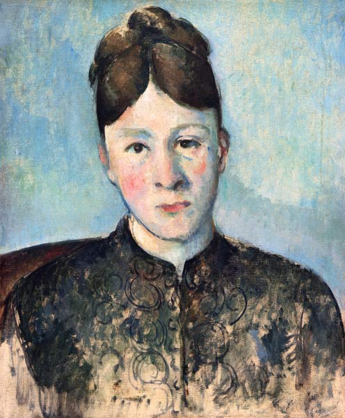 Portrait of madam Cezanne ll de Paul Cézanne