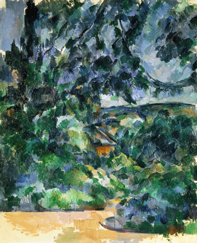 Blue landscape. de Paul Cézanne