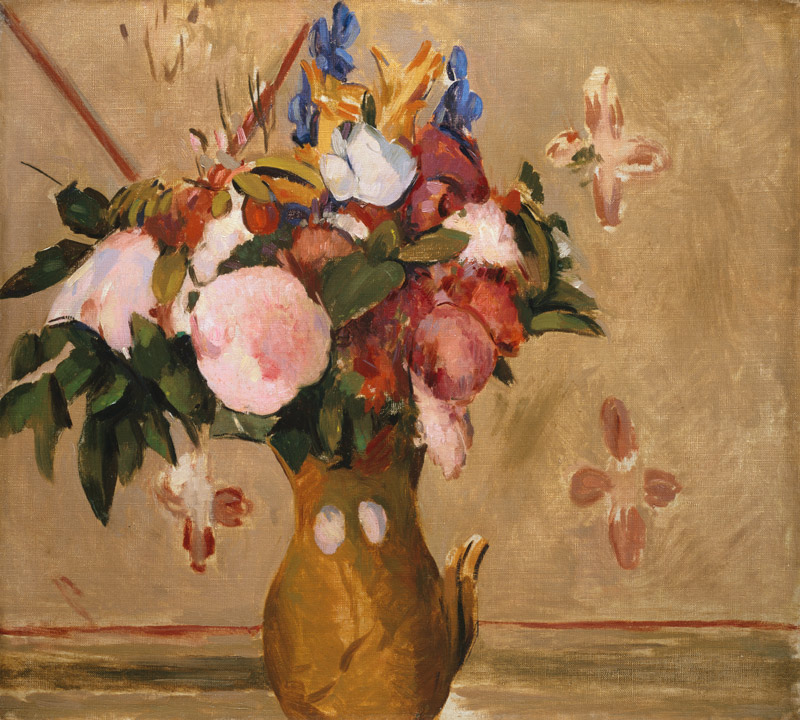 Blumenstrauss in a brown vase II. de Paul Cézanne