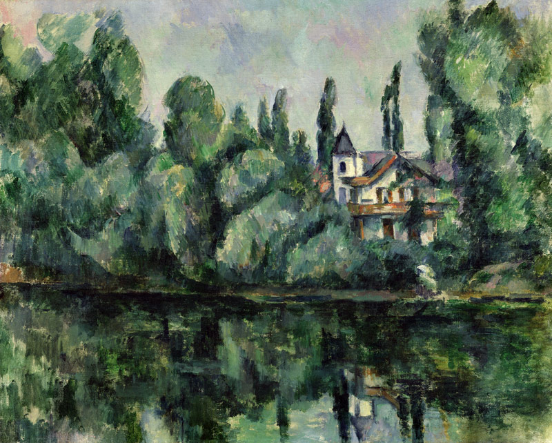 The banks of the Marne (Villa on the Bank of a River) de Paul Cézanne