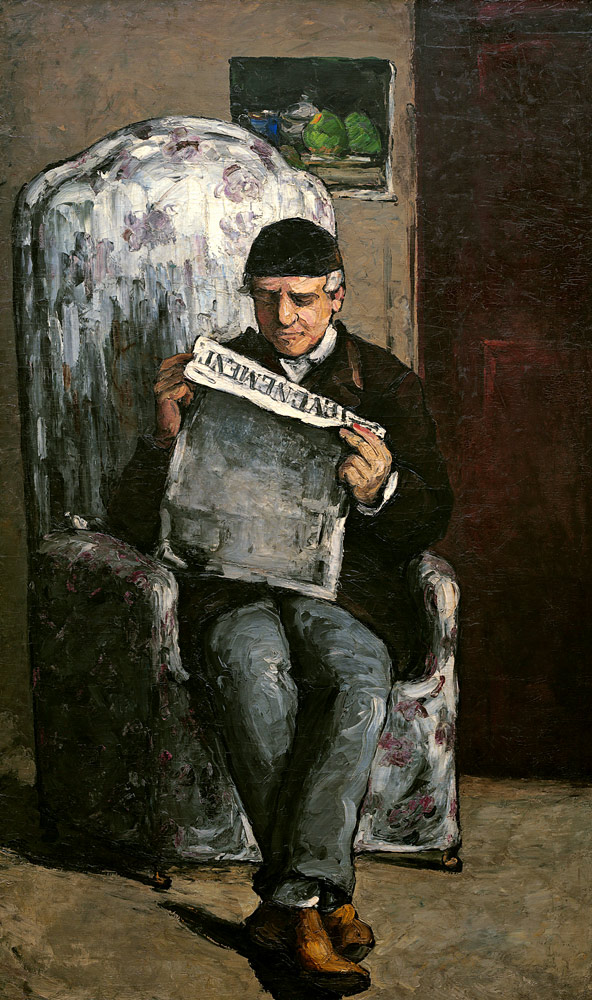 Der Vater des Künstlers beim Zeitunglesen de Paul Cézanne