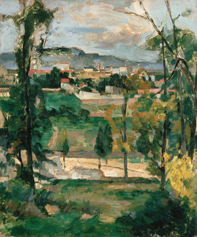 Village countryside in the Ile de France de Paul Cézanne