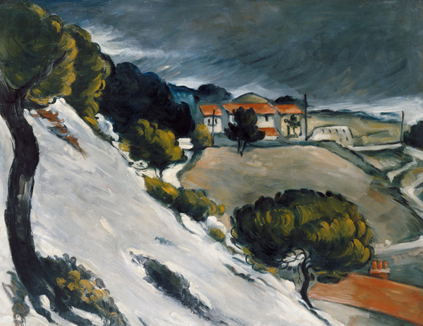 First snow at l ' Estaque de Paul Cézanne