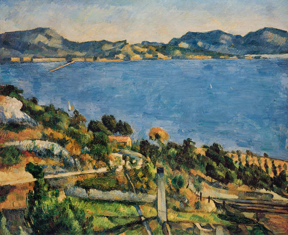 L ' Estaque landscape in the golf of Marseille de Paul Cézanne