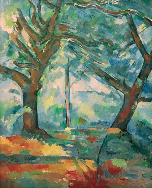 Large trees de Paul Cézanne