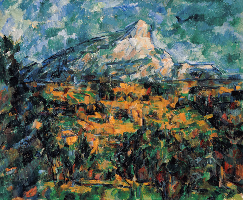 Landschaft bei Aix mit dem Mont Saint-Victoire de Paul Cézanne