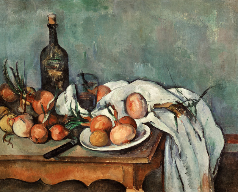 Naturaleza muerta con cebollas de Paul Cézanne