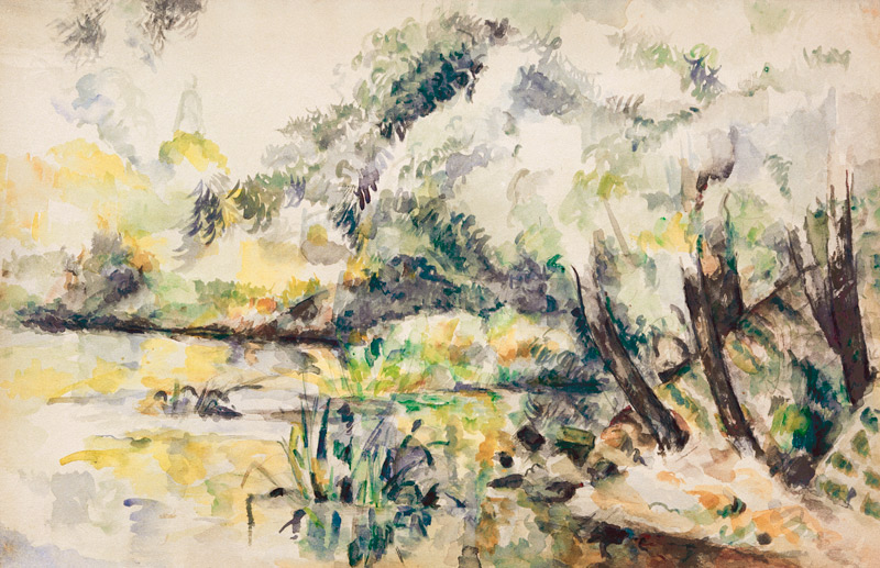 Landscape in the swamps de Paul Cézanne