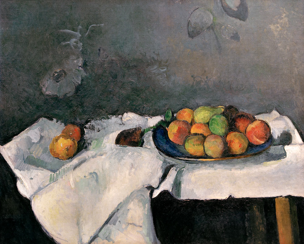 Plate with peaches. de Paul Cézanne