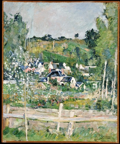 A View of Auvers-sur-Oise, The Fence, c.1873 de Paul Cézanne