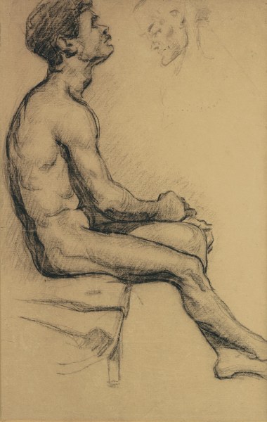 Nude study of a black man de Paul Cézanne