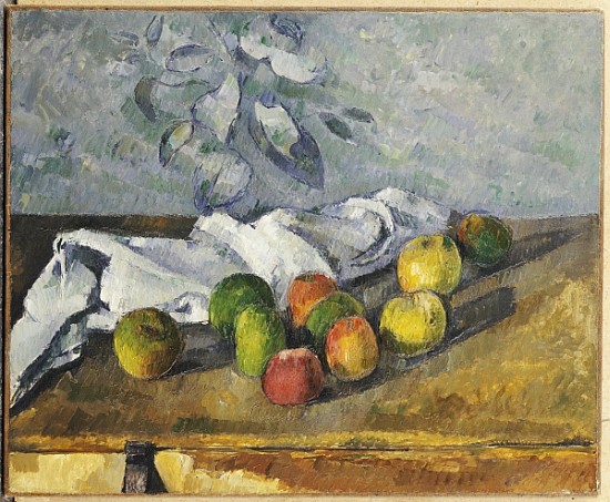 Apples and a Napkin de Paul Cézanne