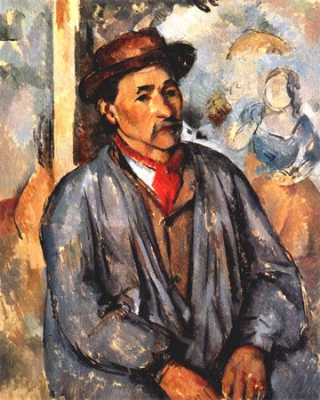 Smallholder in the blue shirt de Paul Cézanne