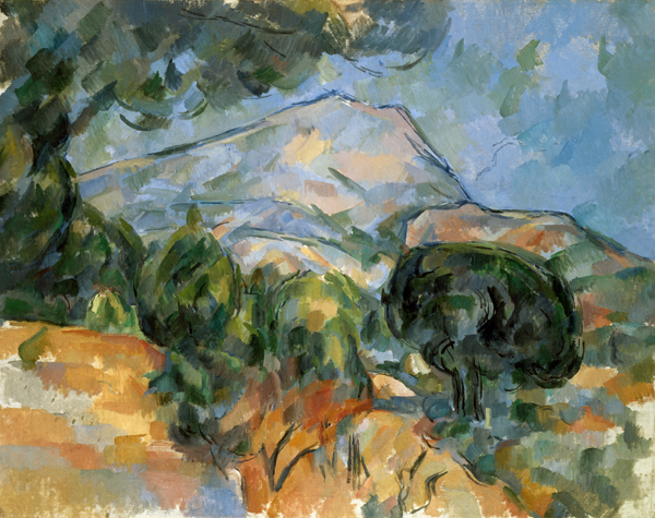 Montagne Sainte-Victoire au-dessus de la route du Tholonet de Paul Cézanne