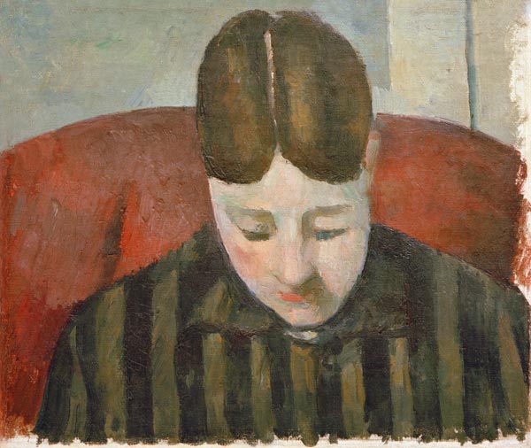 Portrait madam Cezanne (V.) de Paul Cézanne
