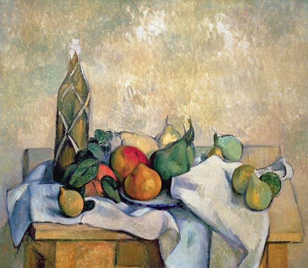Still Life with Bottle of Liqueur de Paul Cézanne