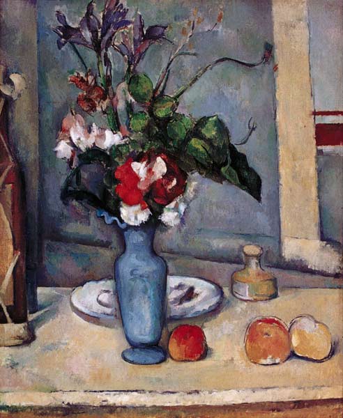 El jarrón azul  de Paul Cézanne