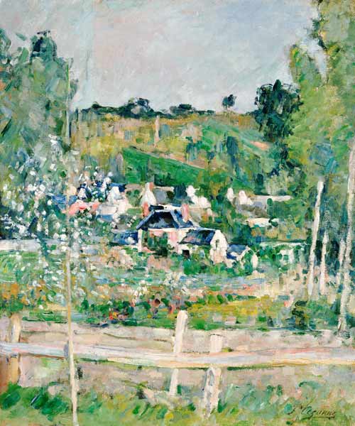 Blick auf Auvers-Sur-Oise, Der Zaun de Paul Cézanne