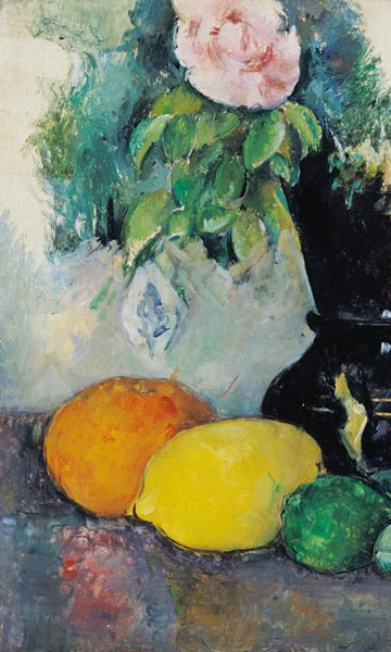 Flowers and fruits, c.1880 (see also 287552) de Paul Cézanne