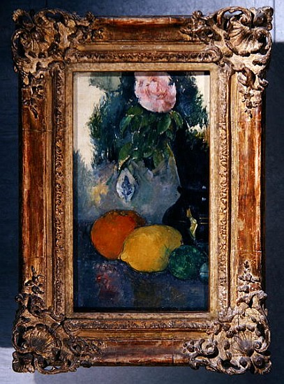 Flowers and fruits, c.1880 (see also 287552) de Paul Cézanne