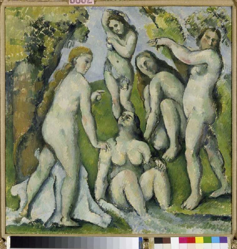 Five women taking a bath de Paul Cézanne