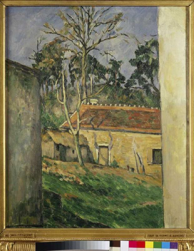 Court of a farmhouse in Auvers. de Paul Cézanne