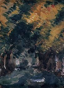 Chestnut avenue at yeses de Bouffan de Paul Cézanne