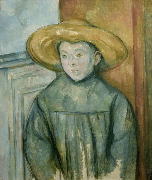 Child with straw hat de Paul Cézanne