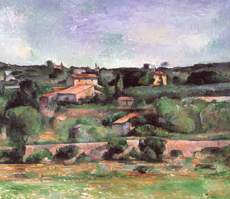 Countryside at Aix de Paul Cézanne