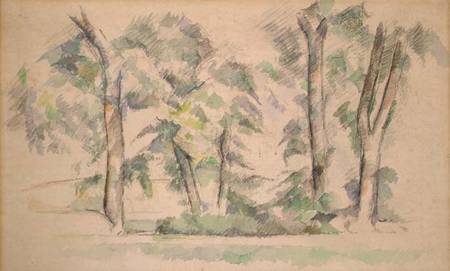 The Large Trees at Jas de Bouffan de Paul Cézanne