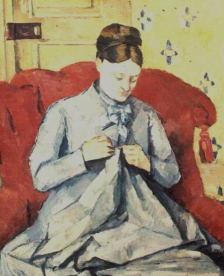 Madame Cezanne sewing de Paul Cézanne