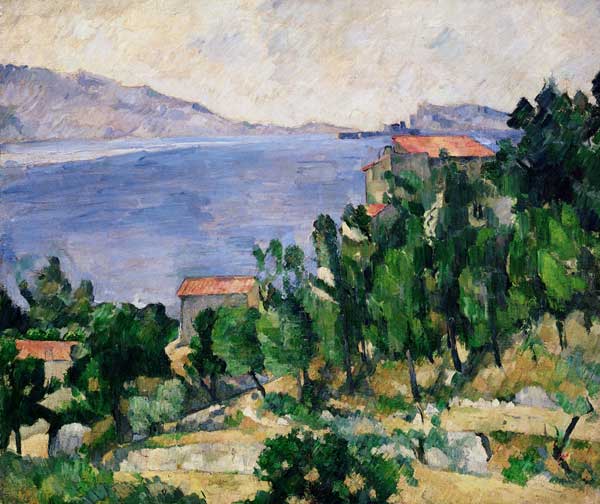 View of Mount Marseilleveyre and the Isle of Maire, c.1882-85 de Paul Cézanne