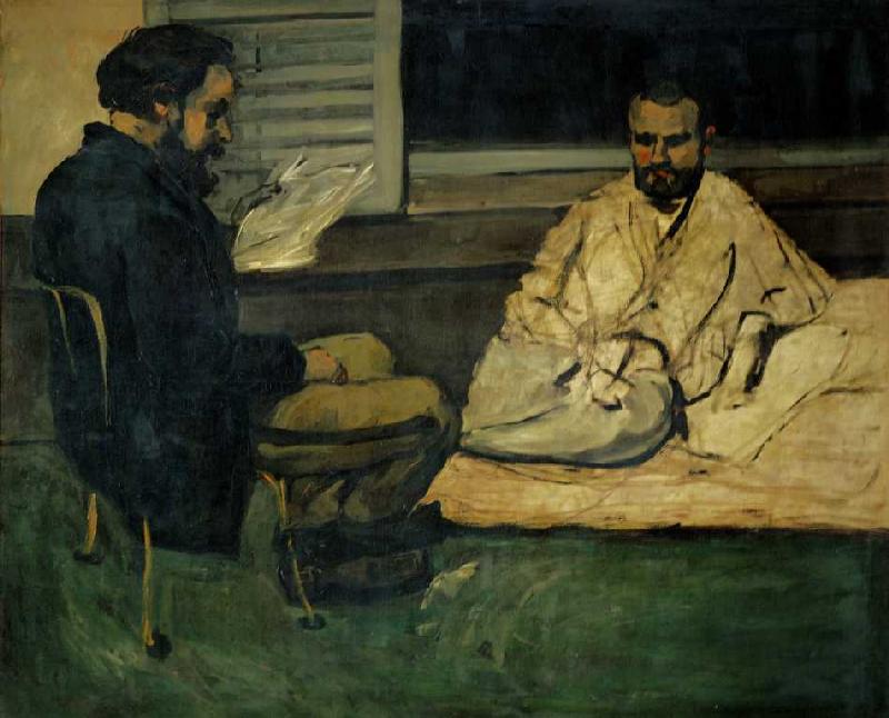 Paul Alexis, Sekretär von Emile Zola, liest Emile Zola vor de Paul Cézanne