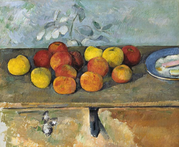 Quiet life with apples and biscuits de Paul Cézanne