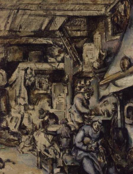 Peasant Family in an Interior de Paul Cézanne