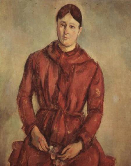 Portrait of Madame Cezanne in a Red Dress de Paul Cézanne