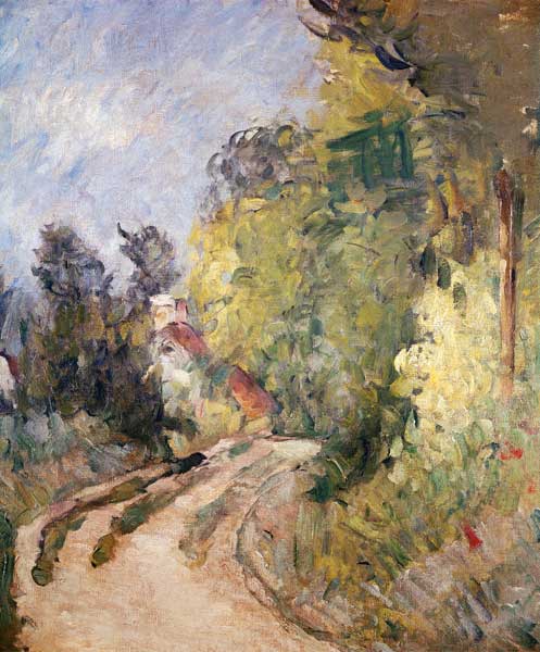 Road Turning under Trees de Paul Cézanne