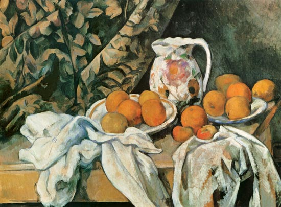 Still life with drapery de Paul Cézanne