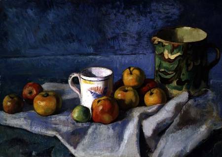 Still Life with Apples, Cup and Pitcher de Paul Cézanne