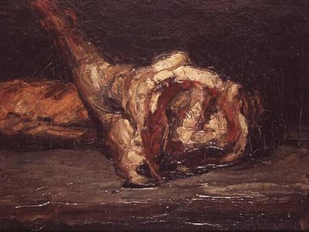 Still Life of a Leg of Mutton and Bread de Paul Cézanne