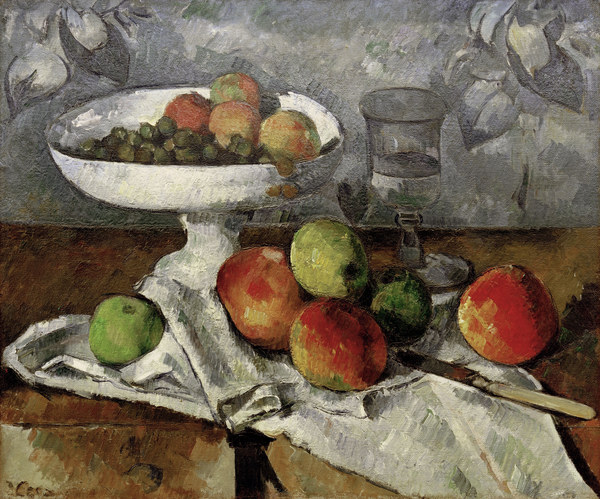 Still life with fruit bowl. de Paul Cézanne