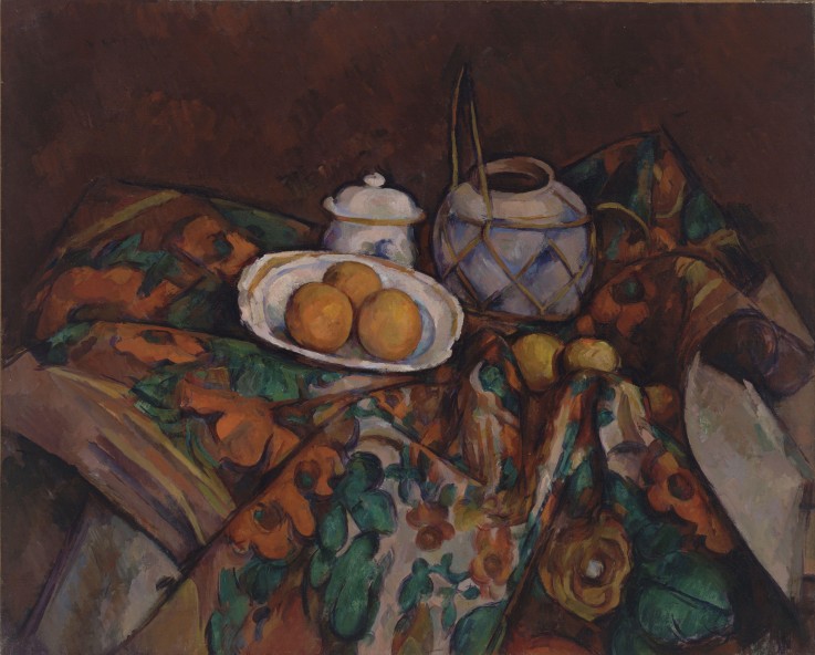 Still Life with Ginger Jar, Sugar Bowl and Oranges de Paul Cézanne