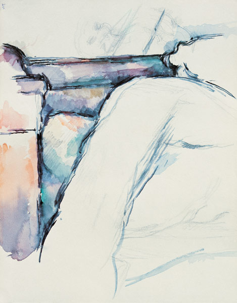 Estudio detallado de una cama sin hacer  de Paul Cézanne
