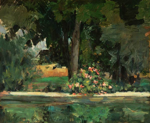 The Lake at Jas de Bouffan de Paul Cézanne