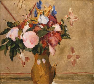 Blumenstrauss in a brown vase II.