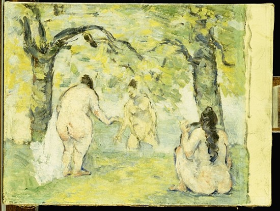 Three Bathers, 1875-77 de Paul Cézanne