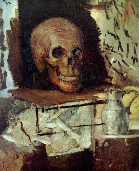 Skull and jug de Paul Cézanne