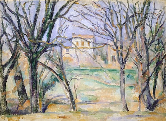 Trees and houses, 1885-86 (see also 287556) de Paul Cézanne