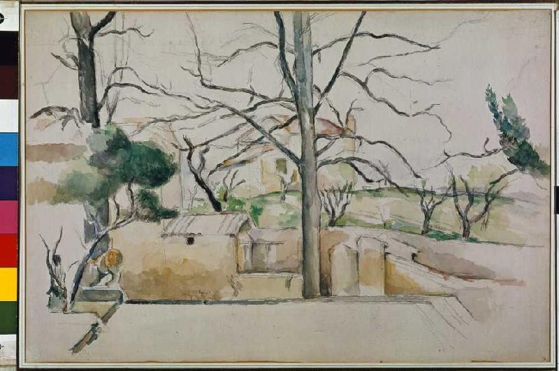 Winter into yeses de Bouffan de Paul Cézanne